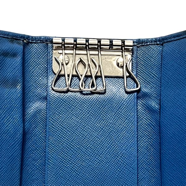 37790931 4 Prada Key Case Leather Blue