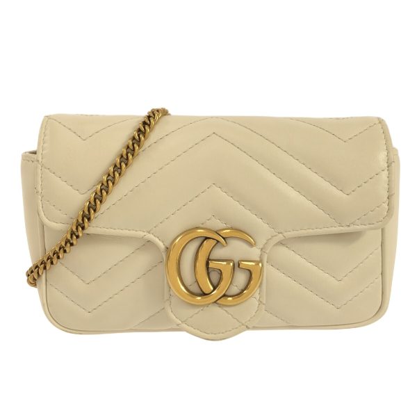 37791291 1 Gucci Gg Marmont Leather Quilted Super Mini Bag Ivory