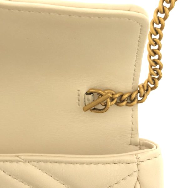 37791291 9 Gucci Gg Marmont Leather Quilted Super Mini Bag Ivory