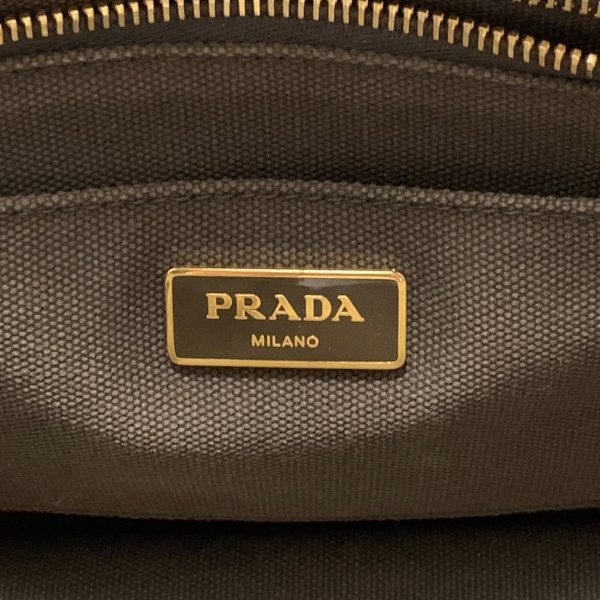 37792317 8 Prada Tote Bag Canvas Khaki Black Multi