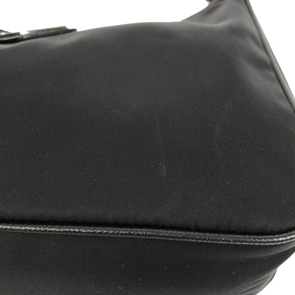 37793441 12 Prada Shoulder Bag Nylon Saffiano Leather Black