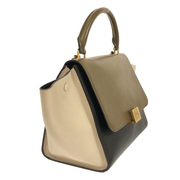 37794274 2 Celine Trapeze Small Leather Handbag Khaki