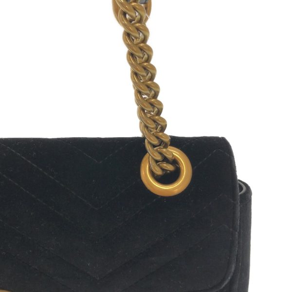 37794275 9 Gucci Gg Marmont Velor Shoulder Bag Black