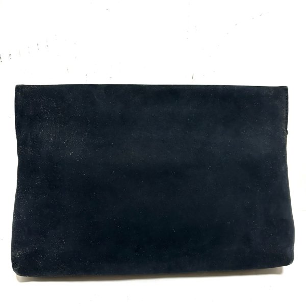 37798430 3 Salvatore Ferragamo Vara Velor Clutch Bag Navy