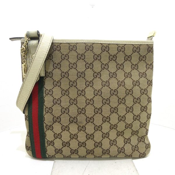 37799323 1 Gucci Gg Pattern Sherry Jacquard Shoulder Bag Beige