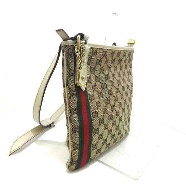 37799323 2 Gucci Gg Pattern Sherry Jacquard Shoulder Bag Beige