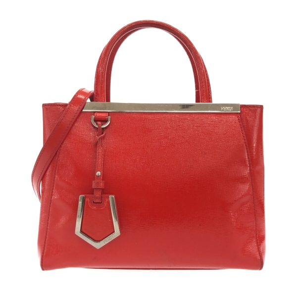 37799429 1 Fendi Handbag Leather Red Enamel