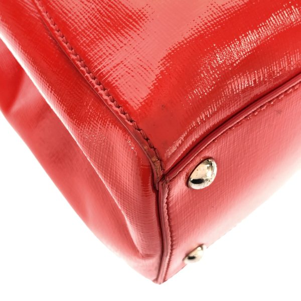 37799429 5 Fendi Handbag Leather Red Enamel