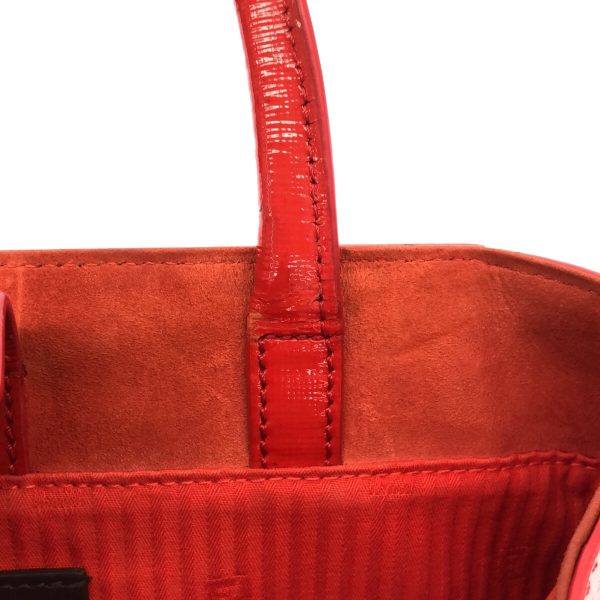 37799429 9 Fendi Handbag Leather Red Enamel