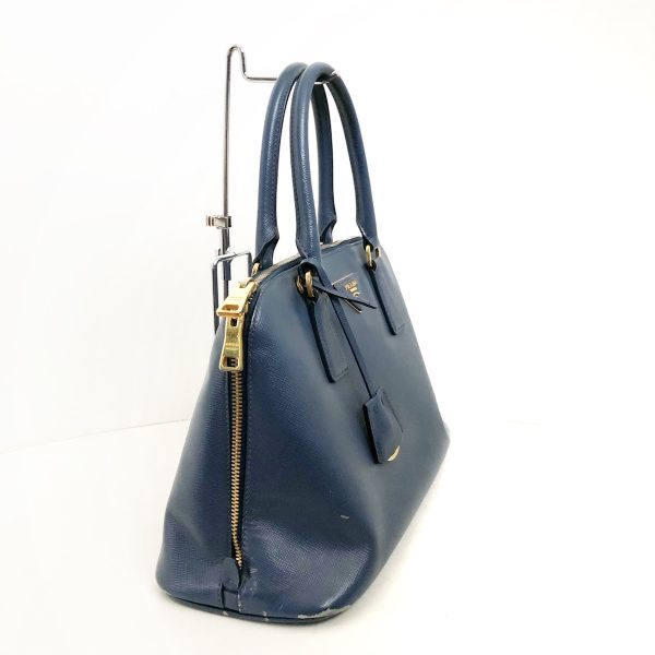 37799673 2 Prada Handbag Saffiano Leather Navy