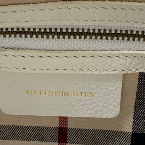 37799951 8 Burberry Tote Bag Leather Enamel White