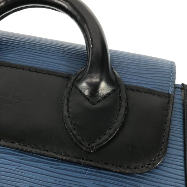 37800741 10 Louis Vuitton Eden Epi Leather Handbag Bicolor Andigo Blue Noir