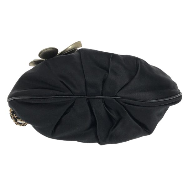 37804565 4 Chanel Clutch Bag Satin Lambskin Black Gold