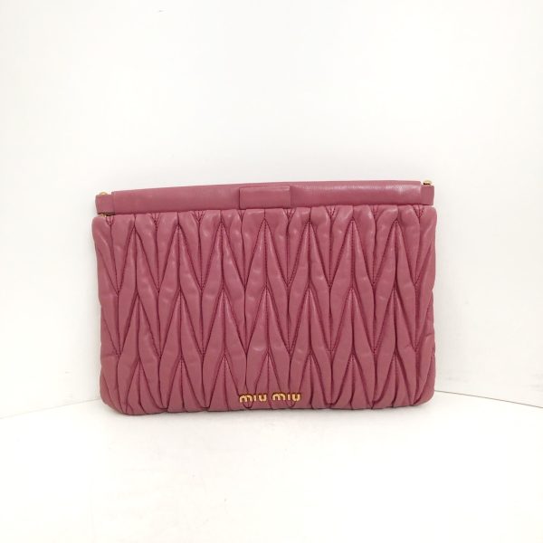 37805129 1 MIU MIU Matelasse clutch bag leather pink