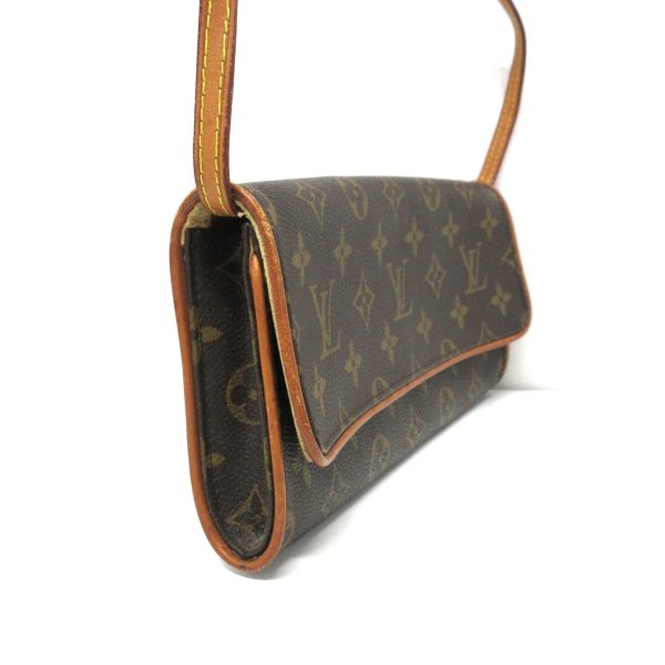 37806045 2 Louis Vuitton Pochette Twin Monogram Canvas Shoulder Bag Brown