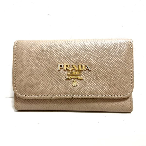 37807544 1 Prada Key Case Leather Beige