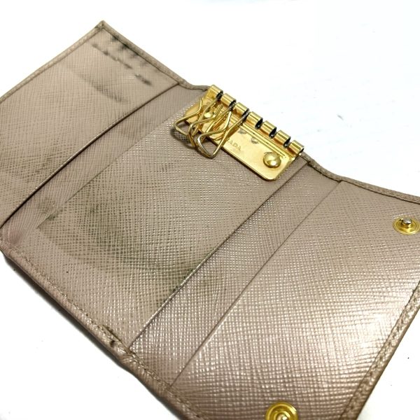 37807544 3 Prada Key Case Leather Beige