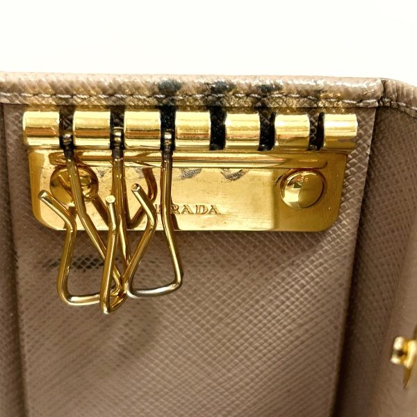 37807544 4 Prada Key Case Leather Beige