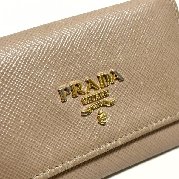 37807544 9 Prada Key Case Leather Beige