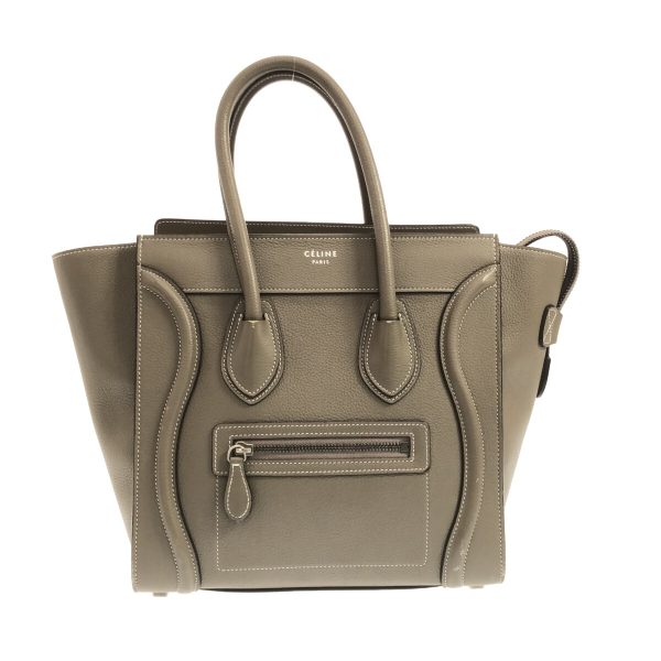 37808207 1 Celine Luggage Micro Shopper Drummed Calf Handbag Dune