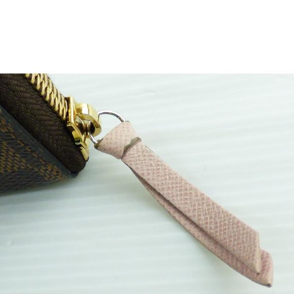 37810 7 Louis Vuitton Portefeuil Clemence Damier Ebene Wallet Rose Ballerine