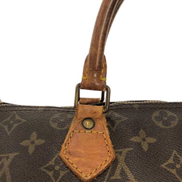 37811042 10 Louis Vuitton Speedy Monogram Canvas Handbag Brown