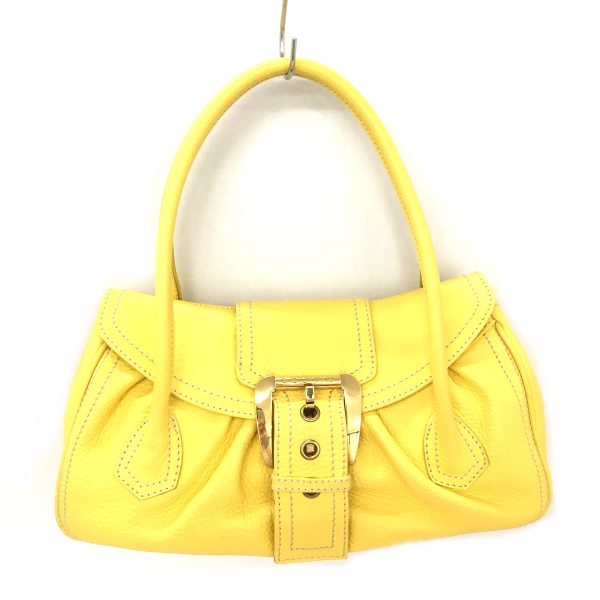 37811211 1 Celine Large Chouquette Leather Handbag Yellow