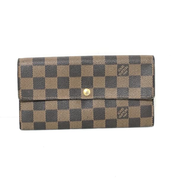 37811345 1 Louis Vuitton Portefeuille Sara Damier Canvas Long Wallet Ebene