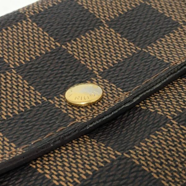 37811345 10 Louis Vuitton Portefeuille Sara Damier Canvas Long Wallet Ebene