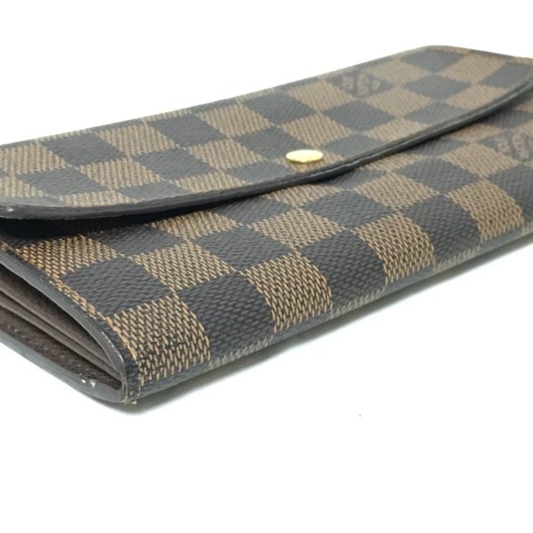 37811345 12 Louis Vuitton Portefeuille Sara Damier Canvas Long Wallet Ebene