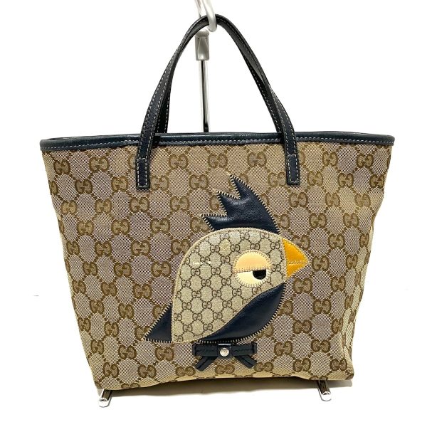 37814217 1 Gucci Gg Pattern Gucci Zoo Pvc Tote Bag Beige