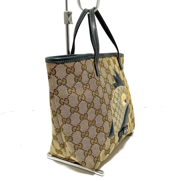 37814217 2 Gucci Gg Pattern Gucci Zoo Pvc Tote Bag Beige