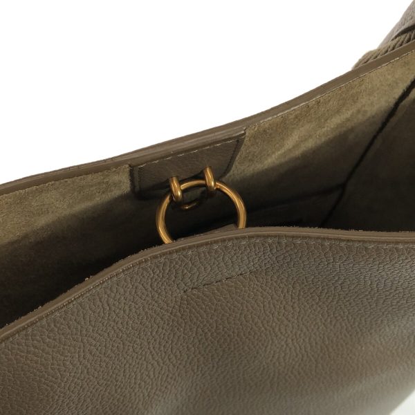 37815763 10 Celine Sangle Small Grained Calf Shoulder Bag Gray