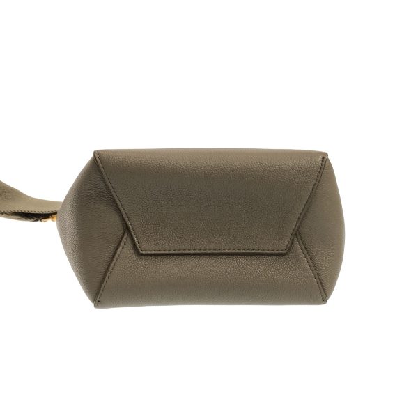 37815763 4 Celine Sangle Small Grained Calf Shoulder Bag Gray