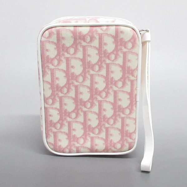 37816789 2 Dior Trotter Pouch Ivory Pink White