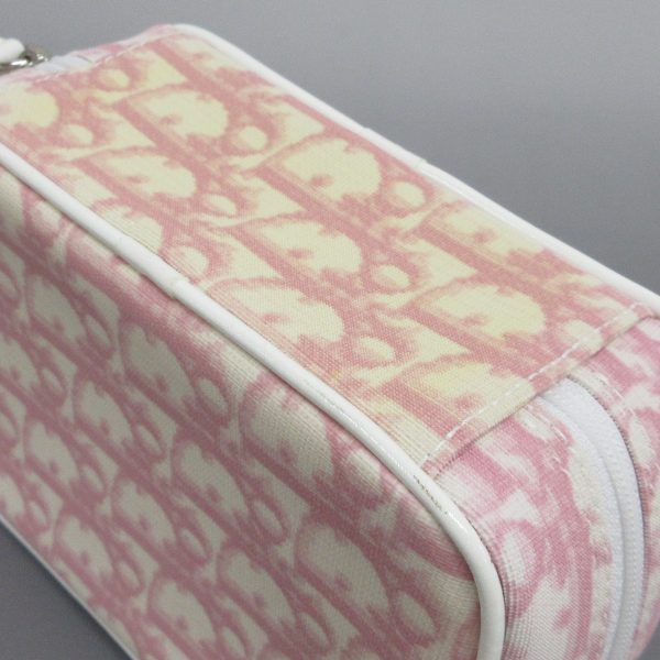 37816789 9 Dior Trotter Pouch Ivory Pink White