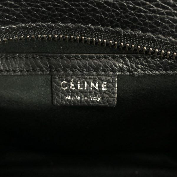 37817131 7 Celine Luggage Nano Shopper Drummed Calf Handbag Black