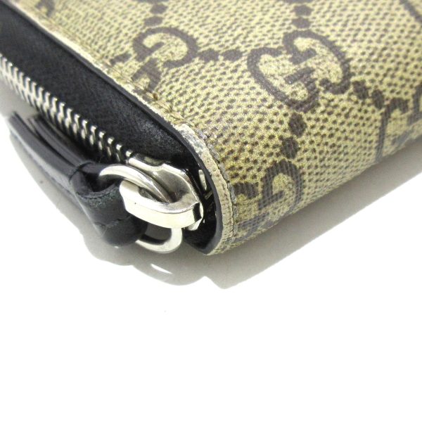 37817748 8 Gucci Snake Print Gg Supreme Pvc Wallet Beige