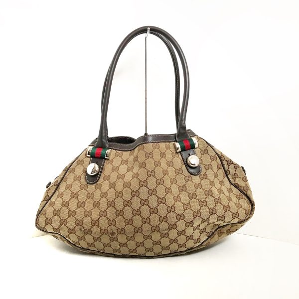 37818320 1 Gucci Match Ball Jacquard Tote Bag Light Brown