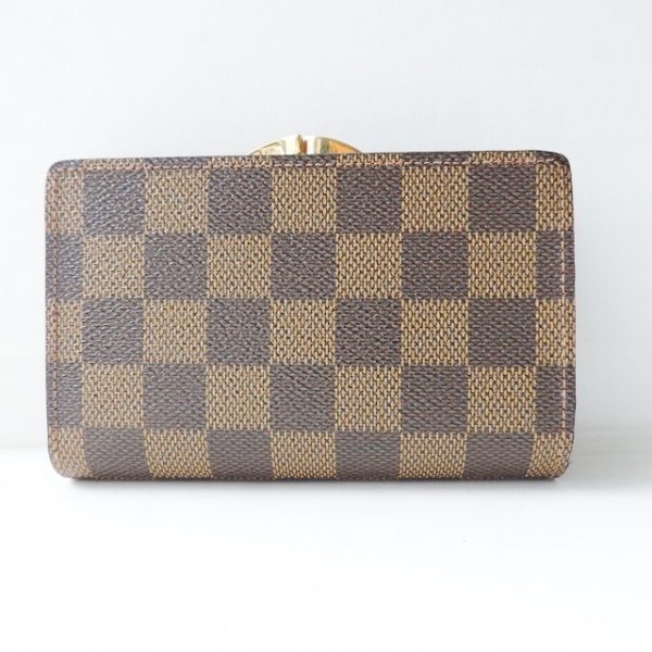 37818817 2 Louis Vuitton Portomone Viennese Canvas Damier Bifold Wallet Brown