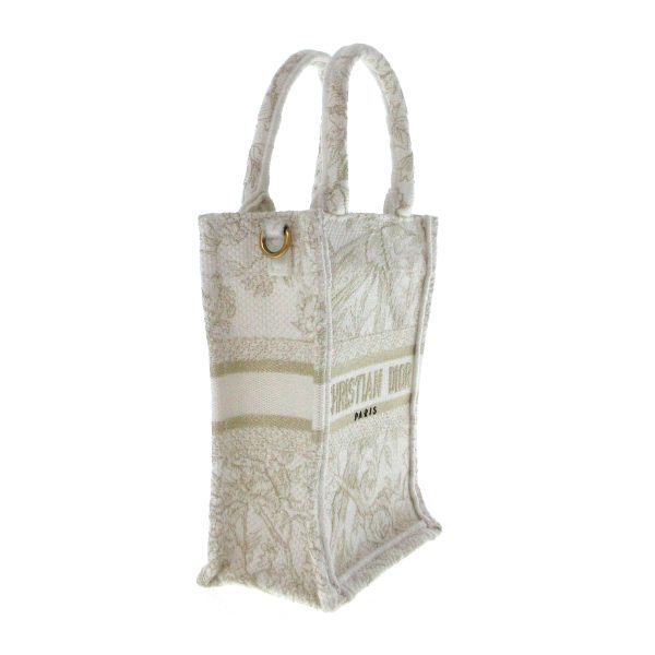 37821717 2 Dior Book Tote Mini Phone Bag Ivory Gold