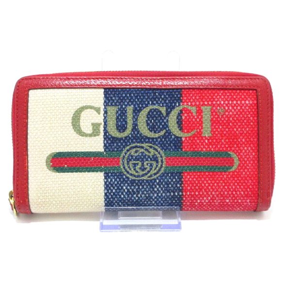 37822236 1 Gucci Print Canvas Wallet Red