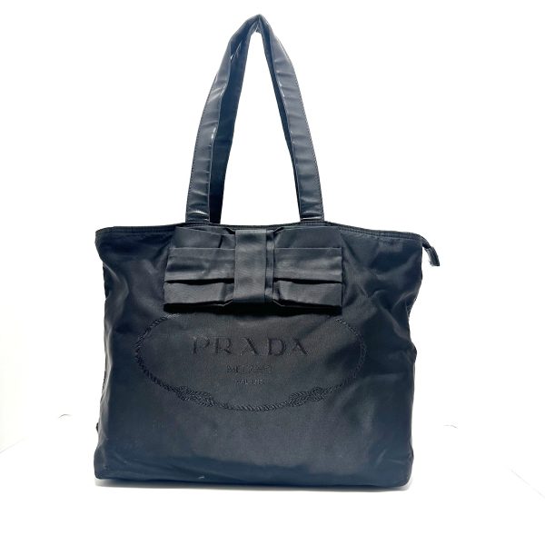 37822639 1 Prada Shoulder Bag Nylon Leather Black