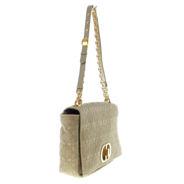 37824601 2 Dior Dior Caro Shoulder Bag Beige Jacquard