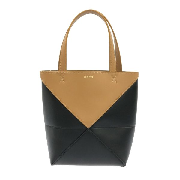 37824716 1 Loewe Puzzle Fold Mini Tote Bag Leather Brown