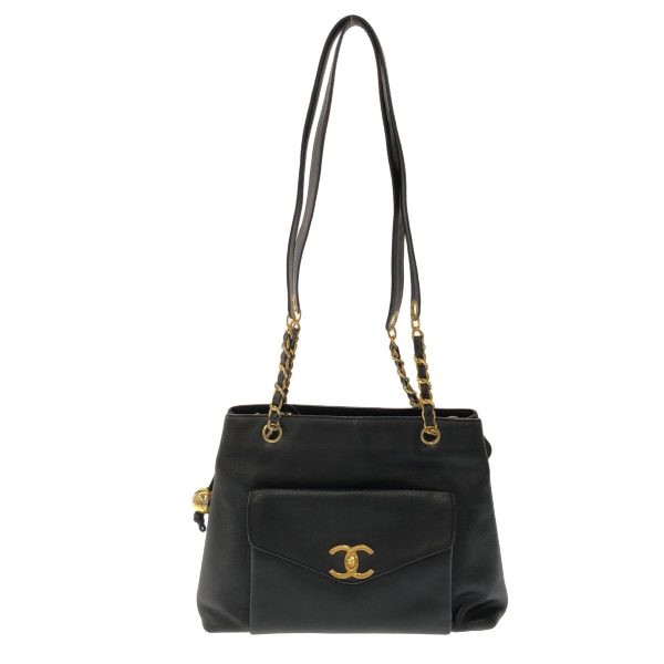 37826167 1 Chanel Shoulder Bag Caviar Skin Black