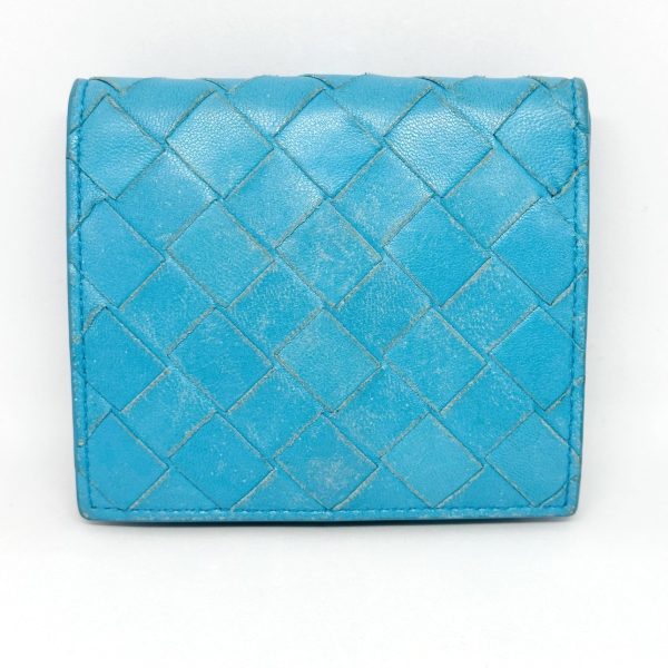 37826265 2 Bottega Veneta Maxi Intrecciato W Hook Wallet Blue Leather