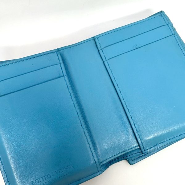 37826265 3 Bottega Veneta Maxi Intrecciato W Hook Wallet Blue Leather