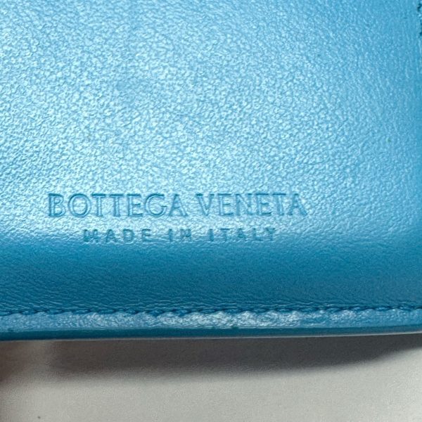 37826265 5 Bottega Veneta Maxi Intrecciato W Hook Wallet Blue Leather