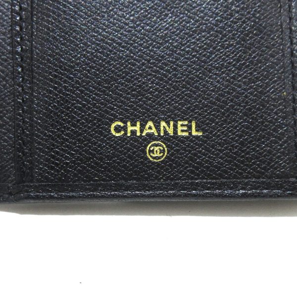 37828916 5 Chanel Coco Button Long Wallet Leather Black